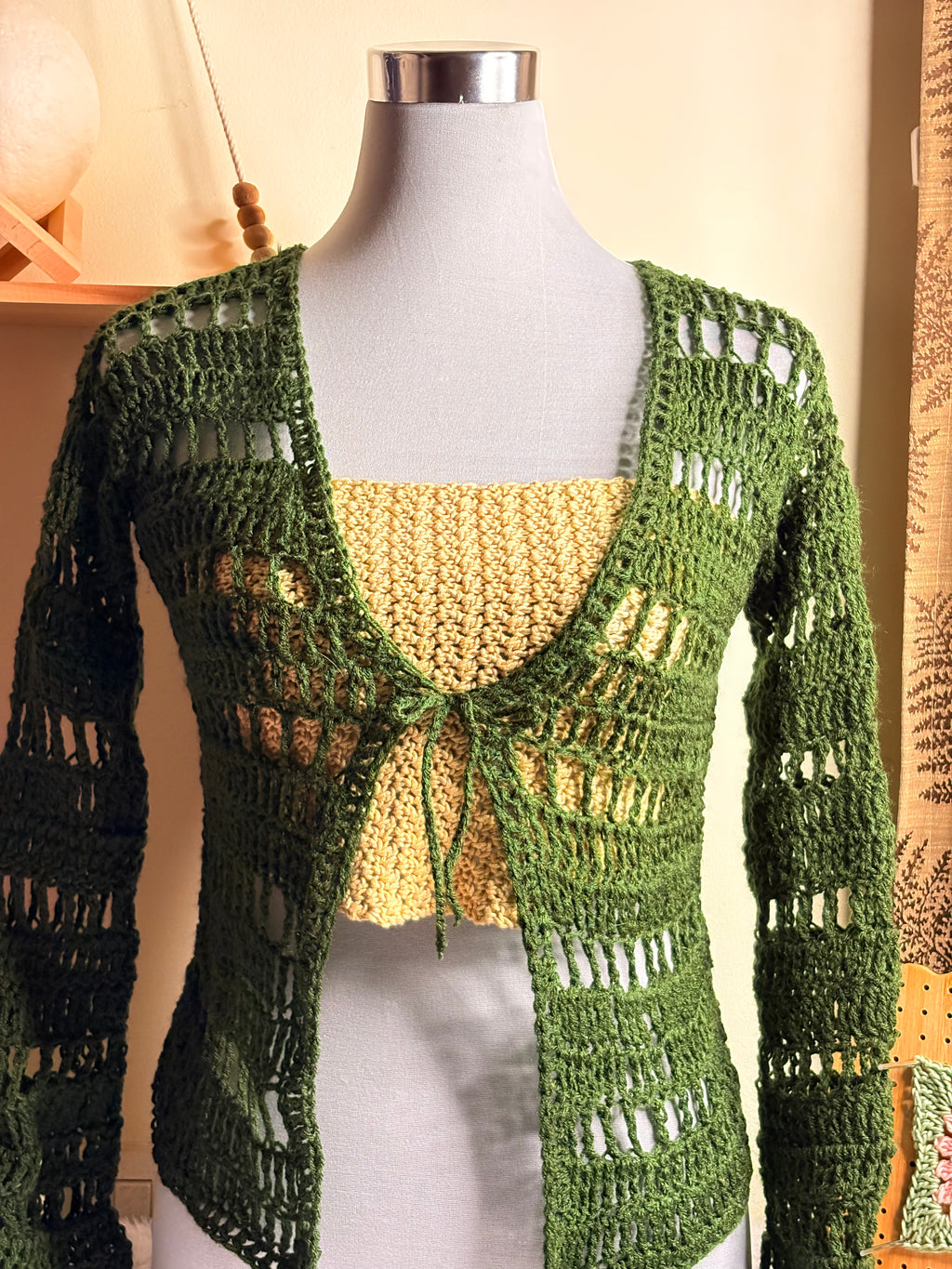 Forest Mist Mesh Cardigan