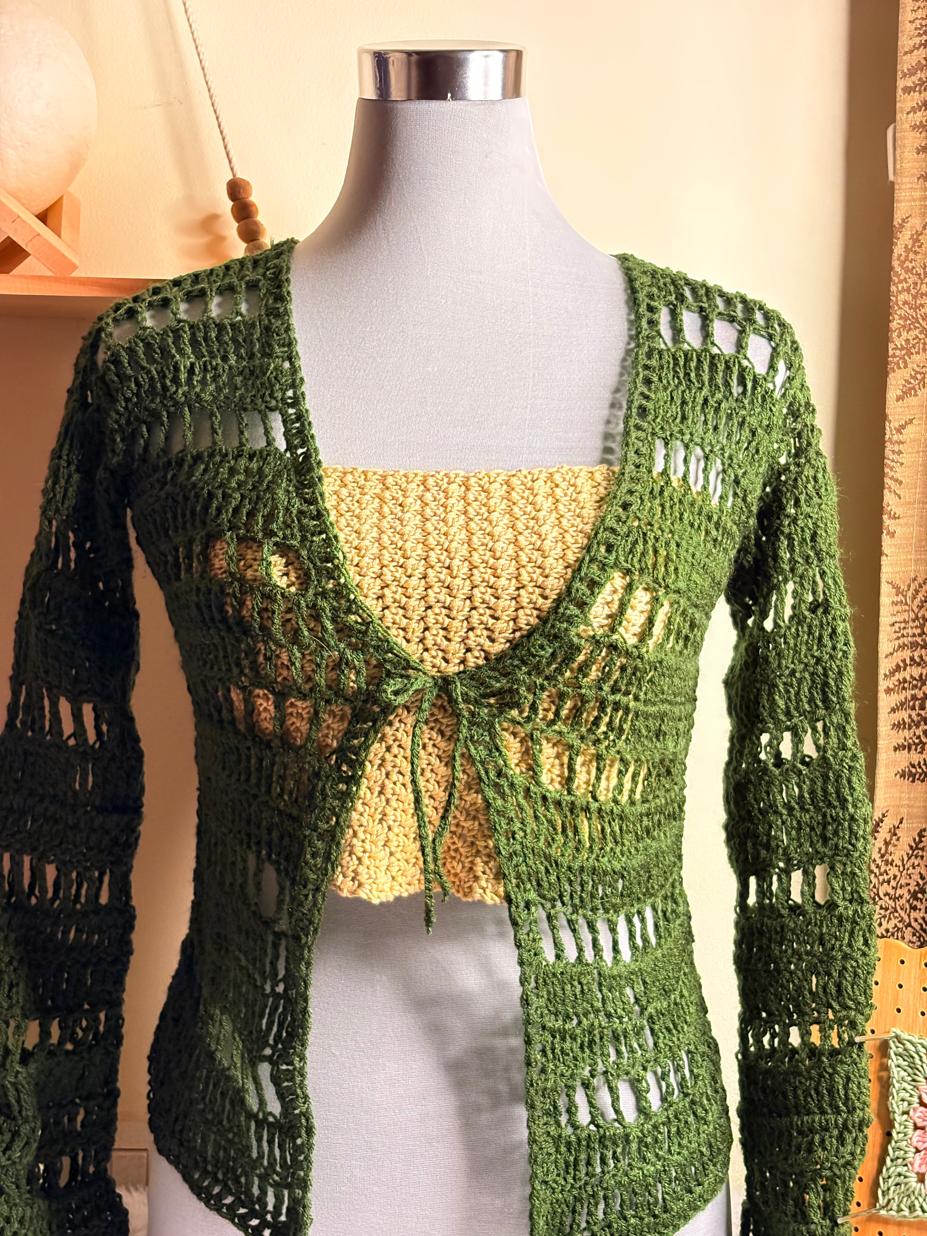 Forest Mist Mesh Cardigan