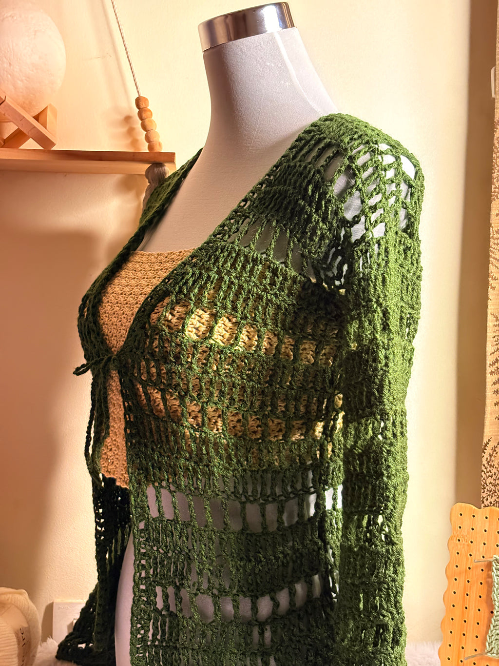 Forest Mist Mesh Cardigan