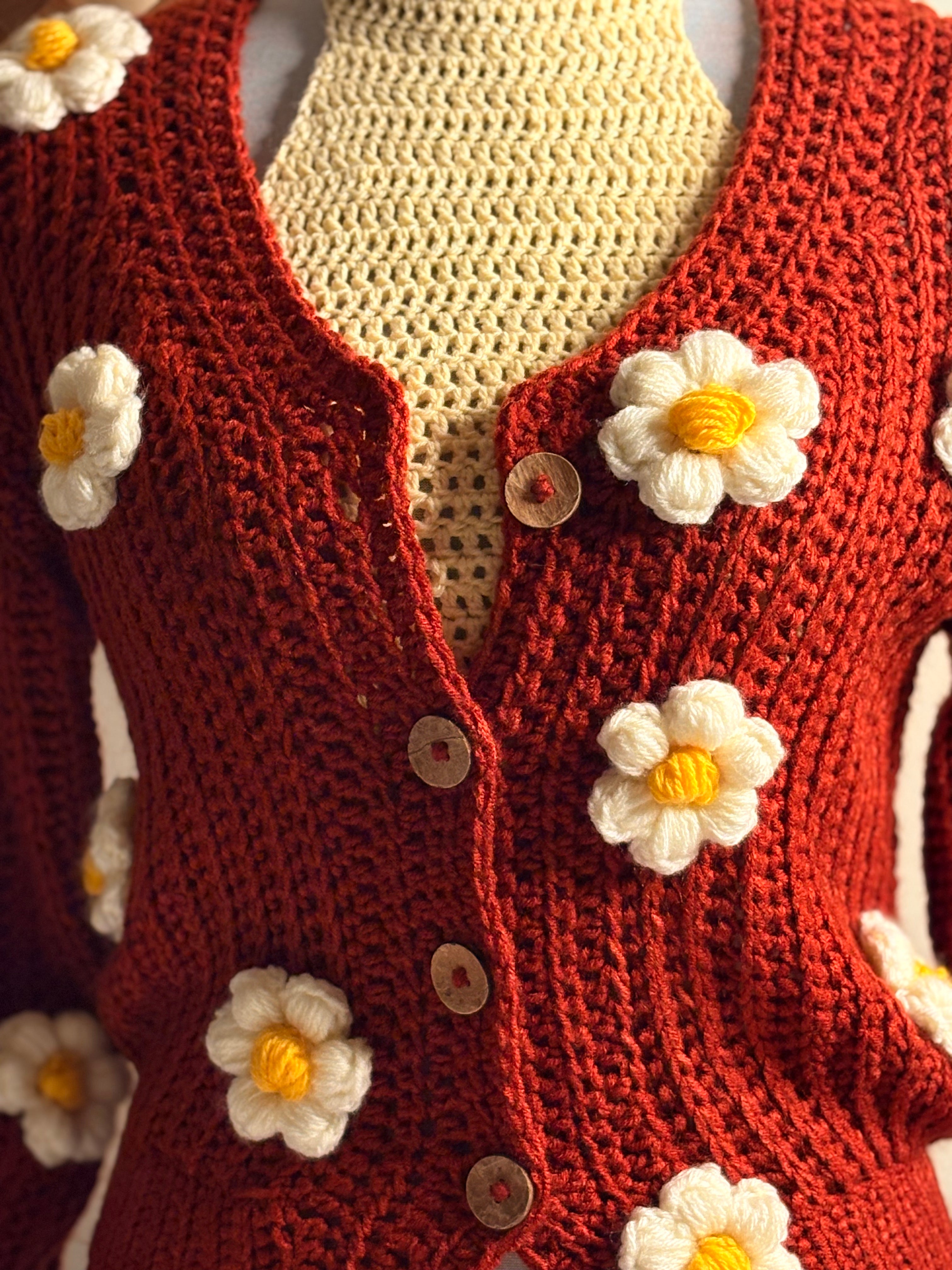 Rust Bloom Cardigan