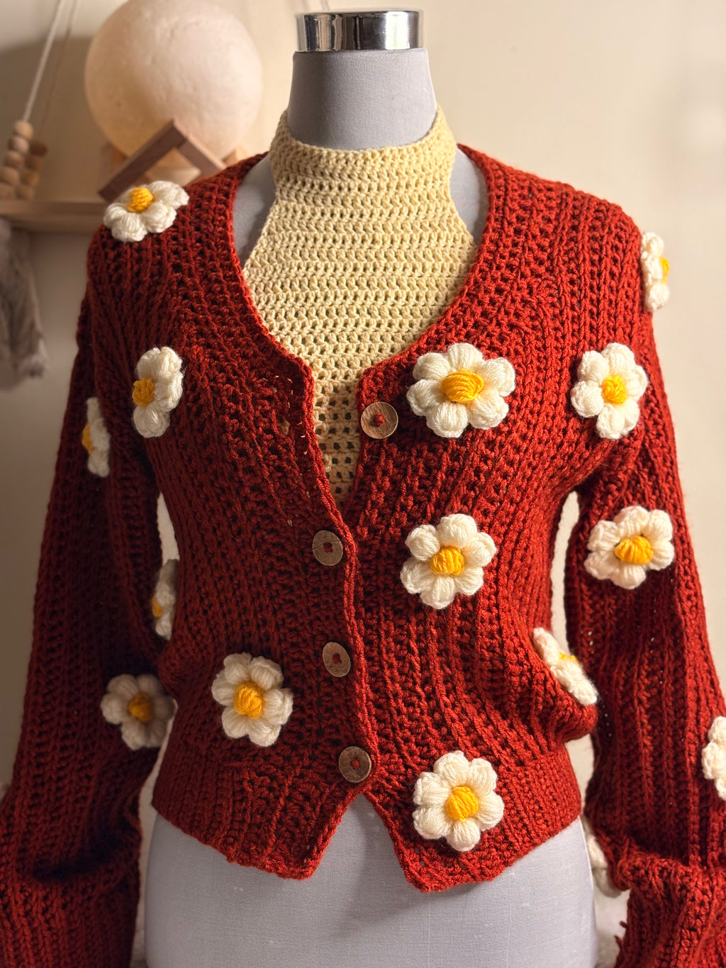 Rust Bloom Cardigan