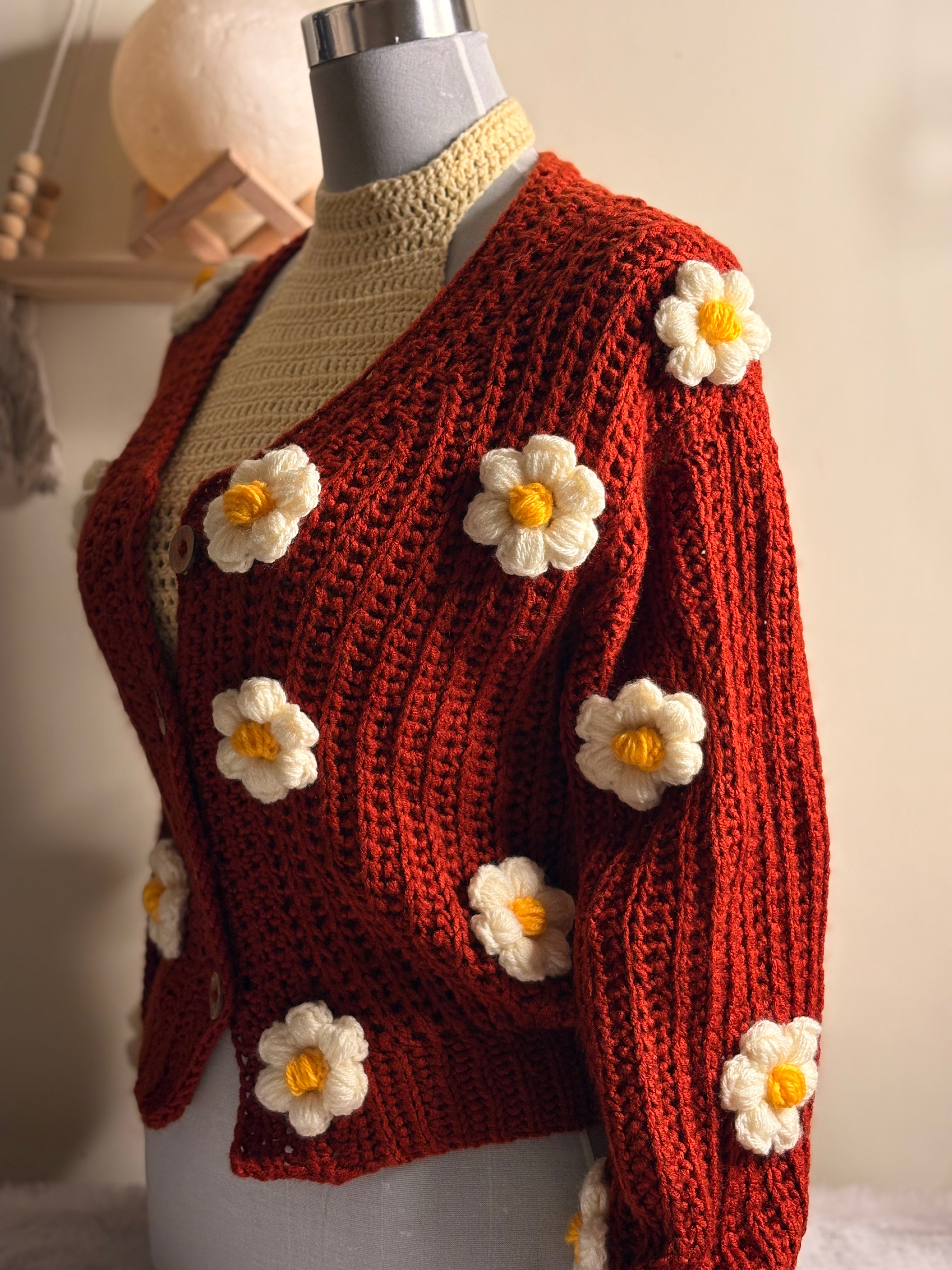 Rust Bloom Cardigan