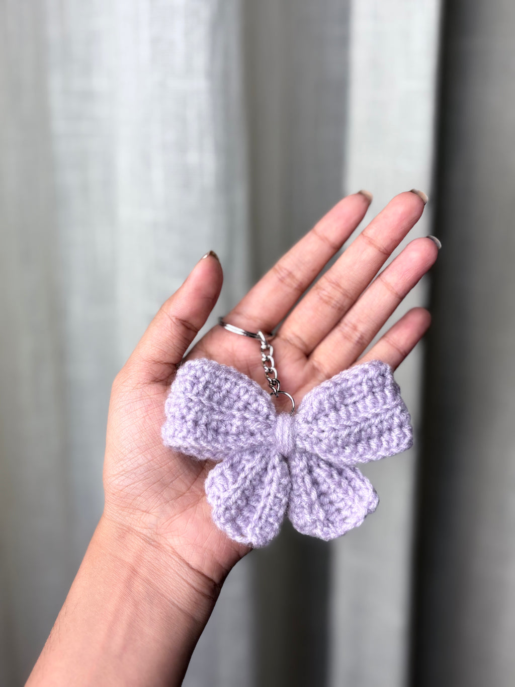 Lavender Bow Keychain