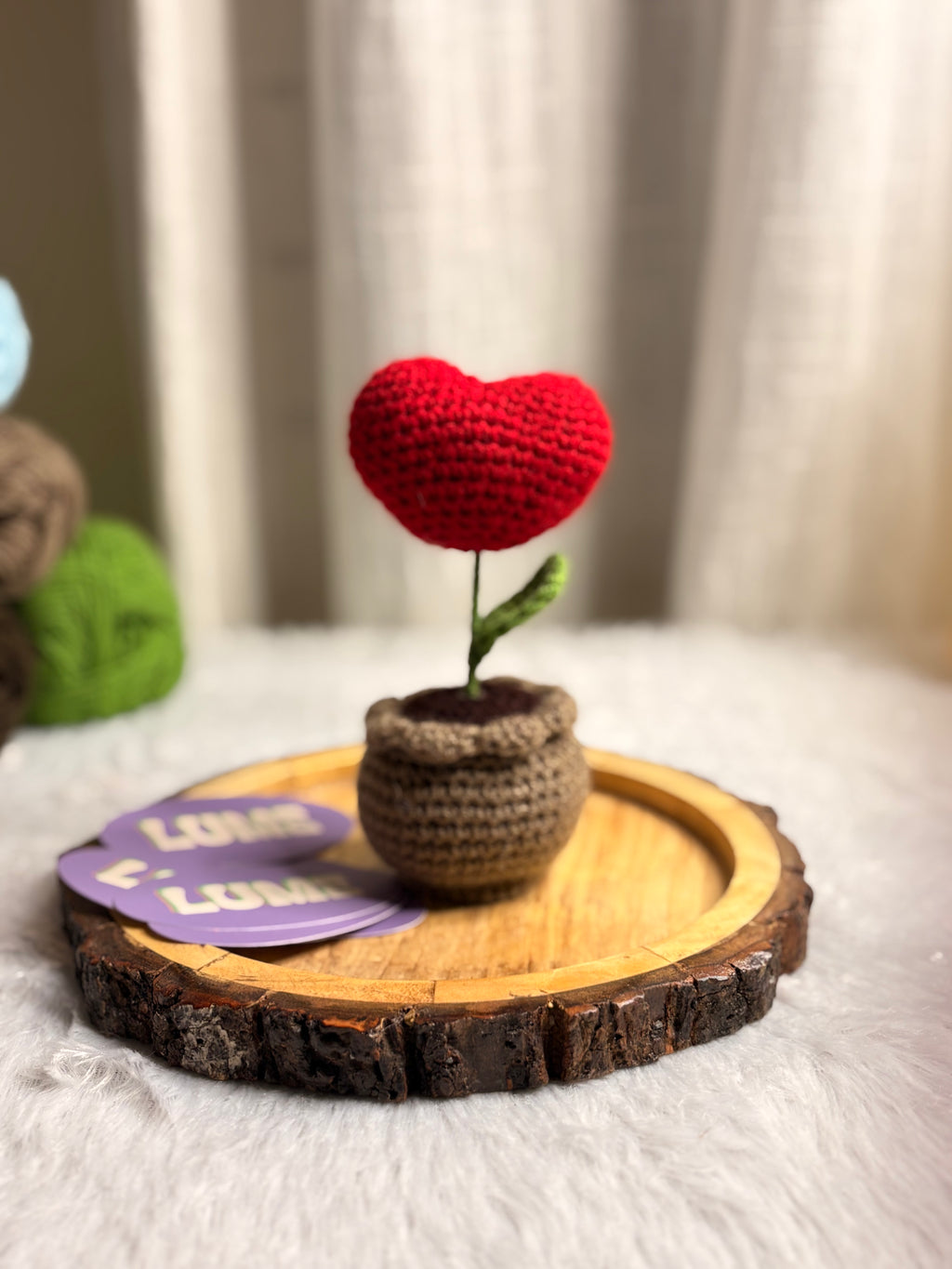 Crochet Heart Pot
