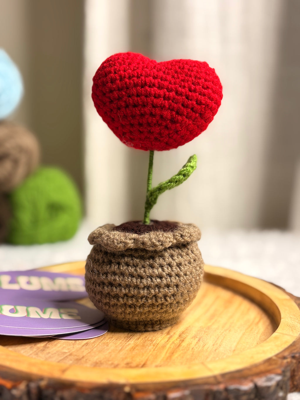 Crochet Heart Pot