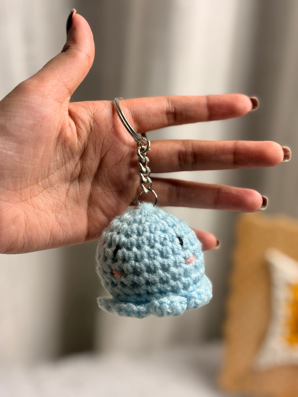 Blue Octopus Keychain