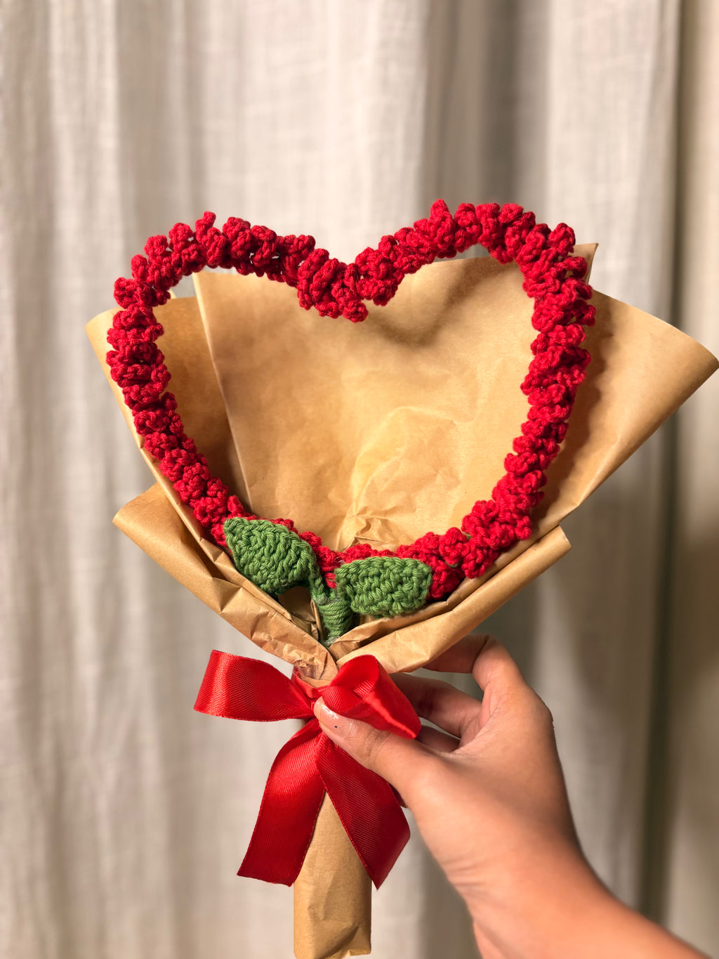 Red Lavender Heart Bouquet