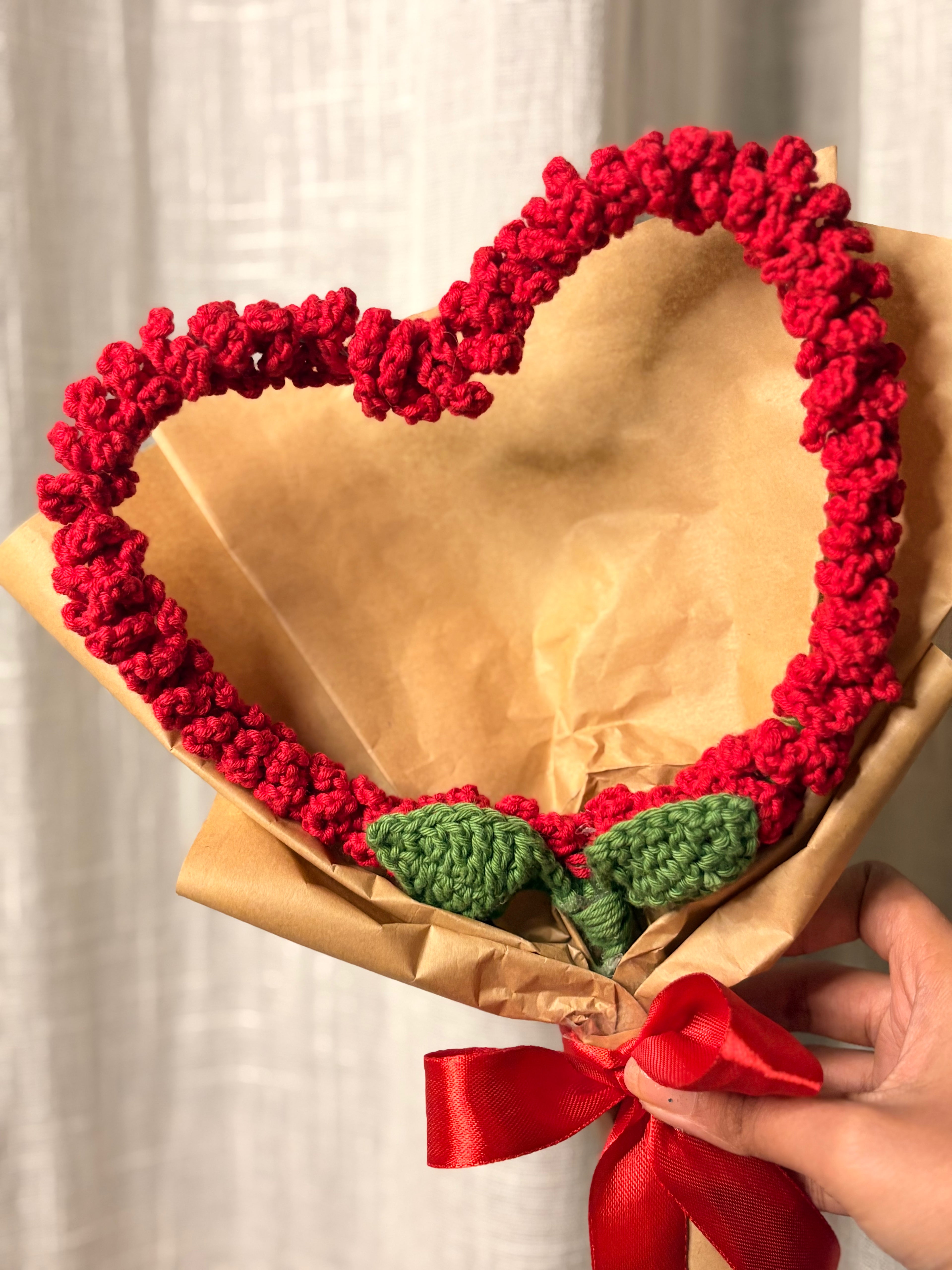 Red Lavender Heart Bouquet