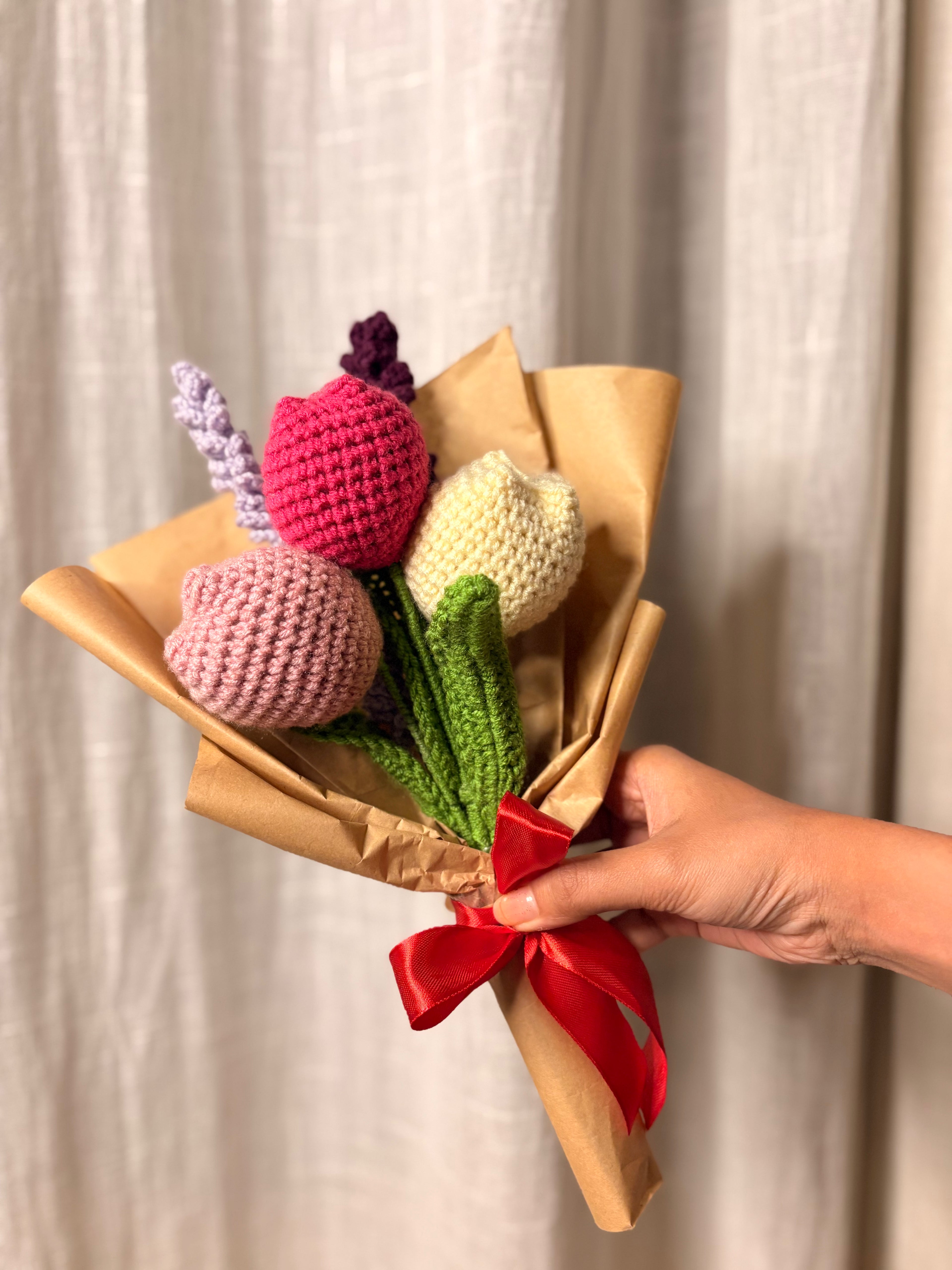 Tulip Trio with Lavender